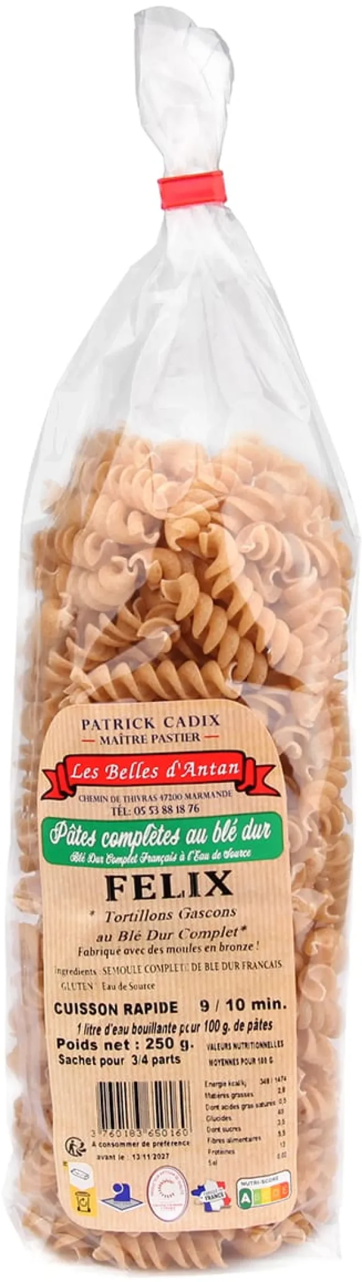 Tortillons complets Félix 250 g Les Belles D'Antan