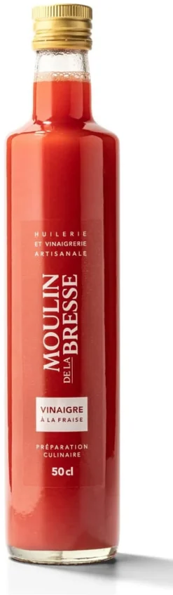 Vinaigre à la fraise 50 cl Moulin de la Bresse