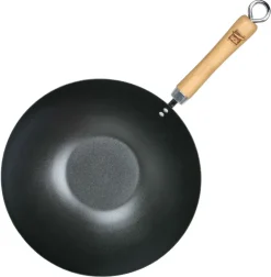 Wok acier anti-adhésif à fond plat Ø 30 cm Dexam